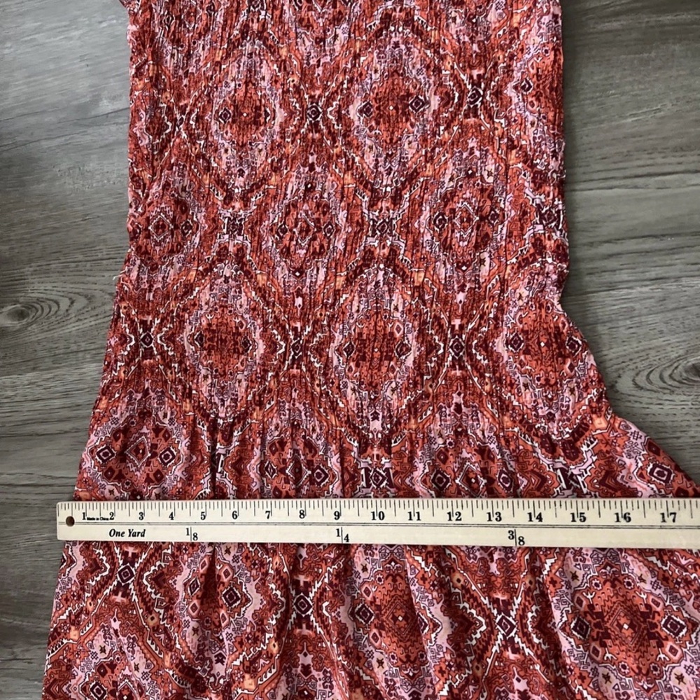 Ramy Brook Sia Smocked Ruffle Tiered Midi Dress Womens Medium - Picture 6 of 9